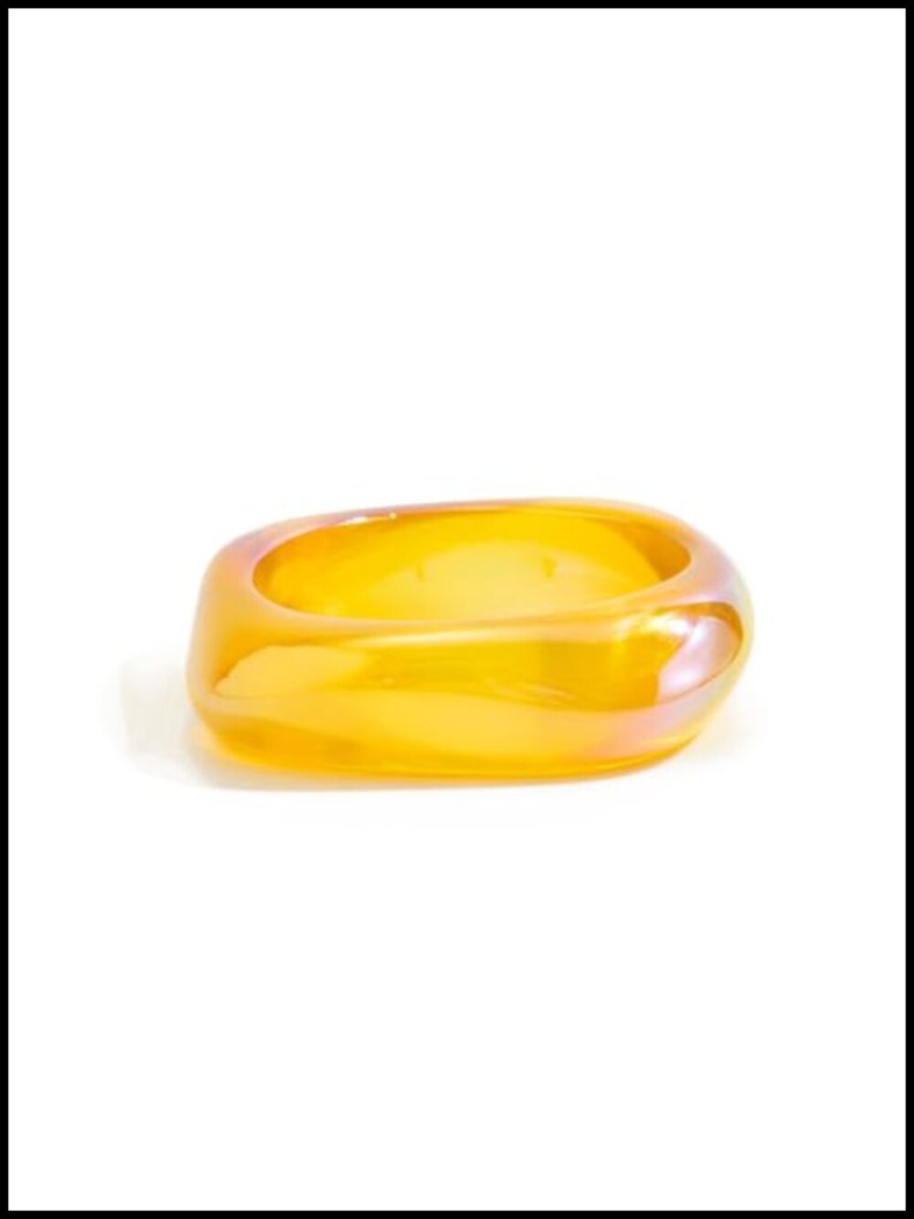 Wide Iridescent Acrylic Resin Chunky Bangle Bracelet Statement Jewelry